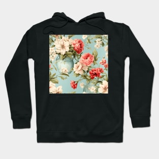 Shabby Chic Flowers Pattern 4 Hoodie